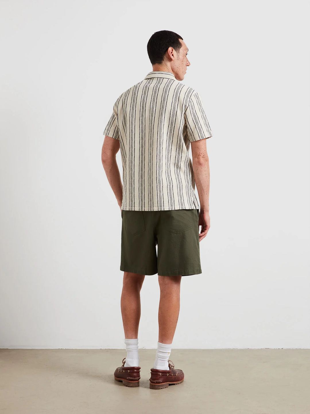 FARAH SIMON SS STRIPE - ECRU