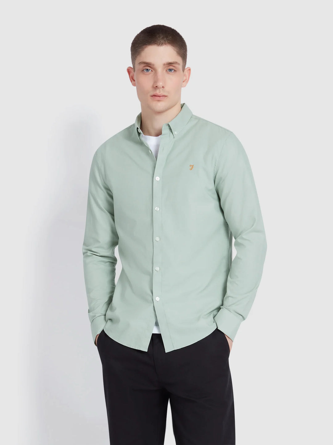 FARAH BREWER LS BD - GROVE GREEN