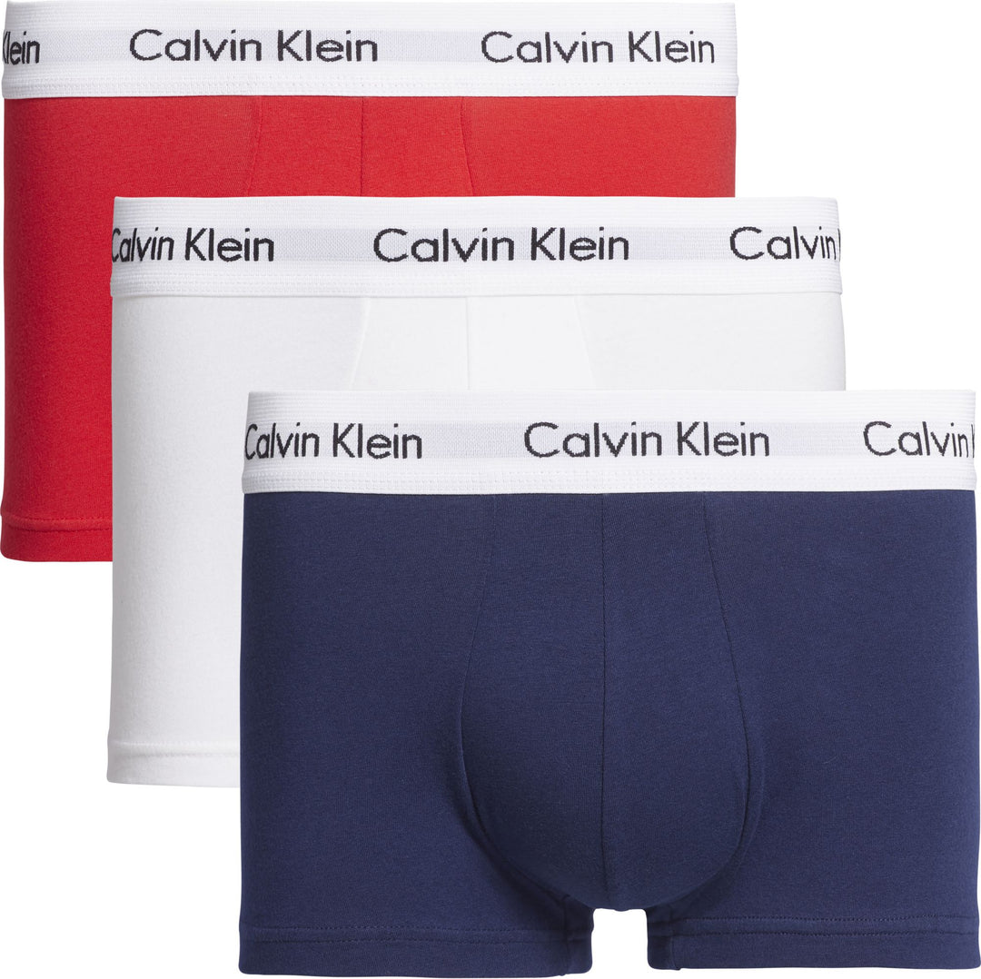 CALVIN KLEIN 3 PACK LOW RISE TRUNKS - COTTON STRETCH