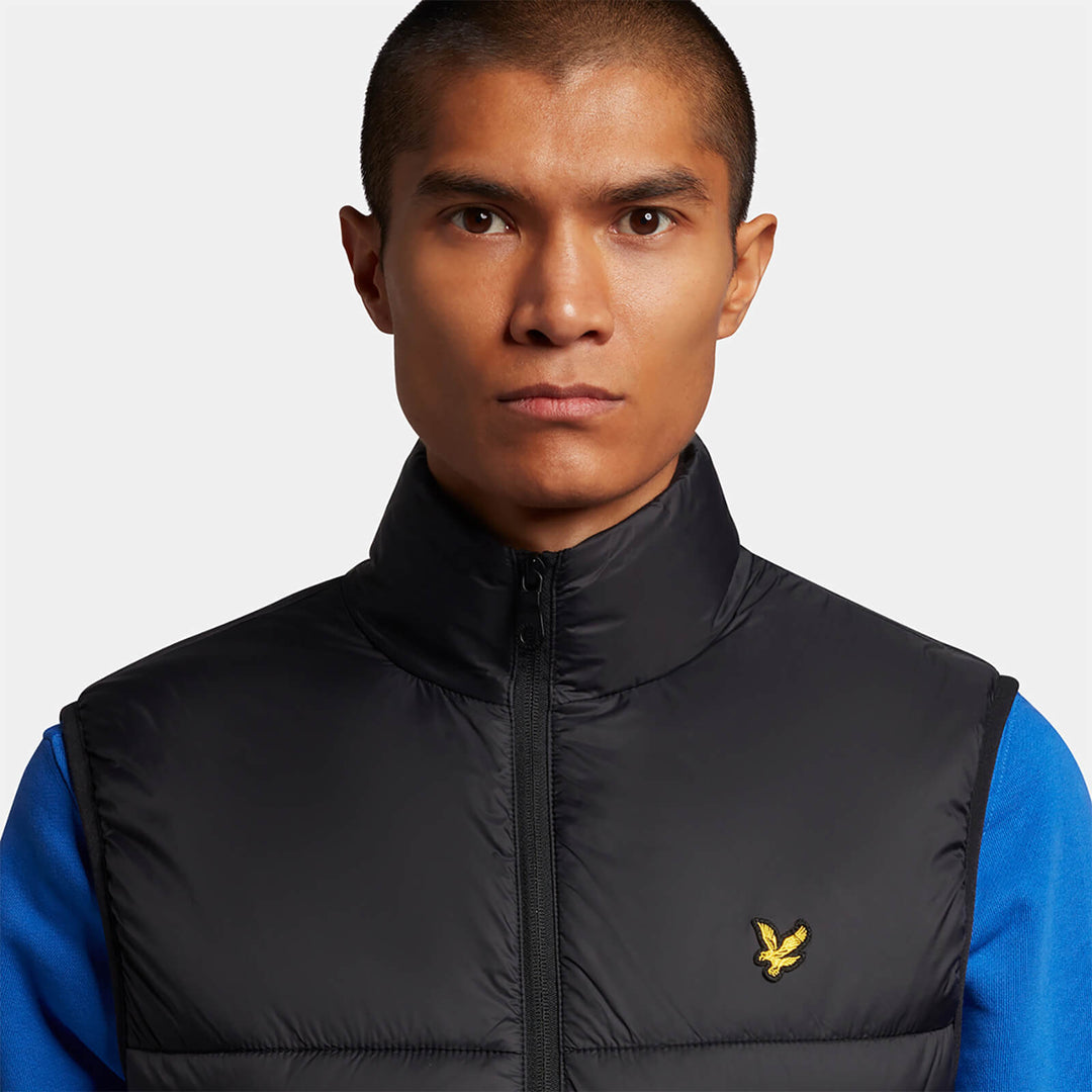 LYLE & SCOTT WADDED GILET - BLACK