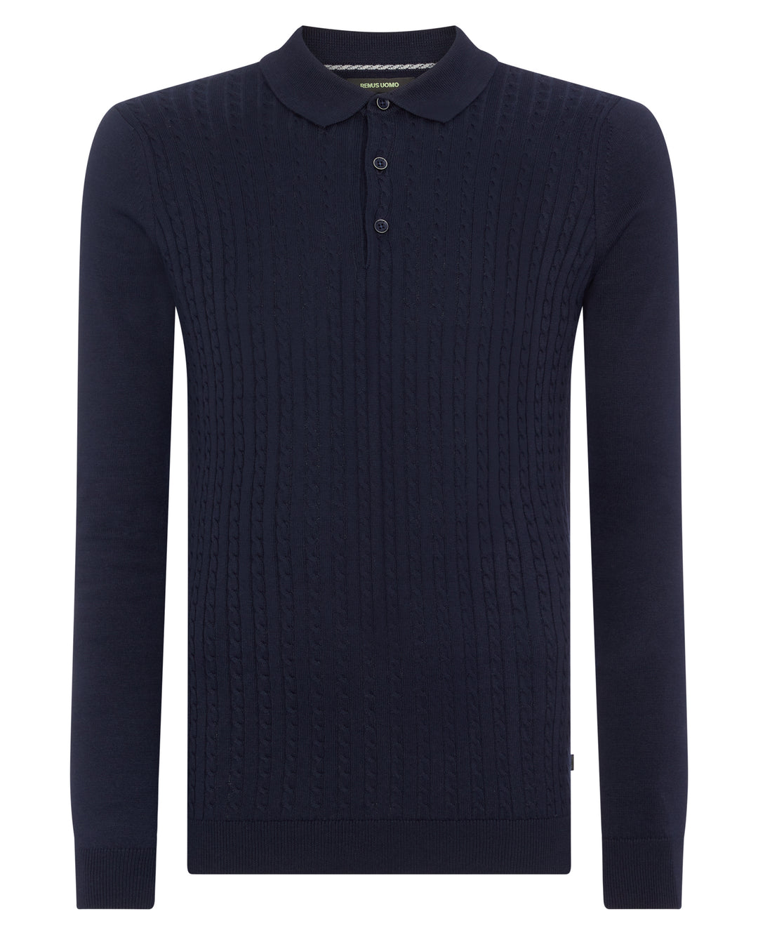 REMUS LS KNITTED POLO 58759 - NAVY
