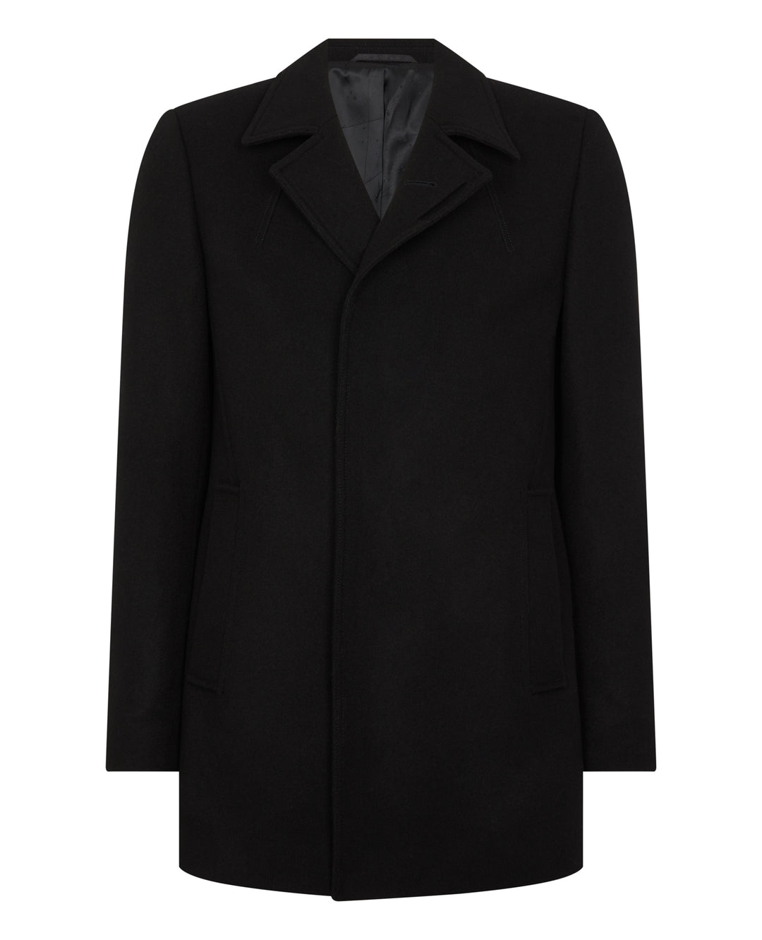 REMUS UOMO LOHMAN OVERCOAT - BLACK