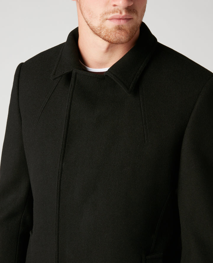 REMUS UOMO LOHMAN OVERCOAT - BLACK