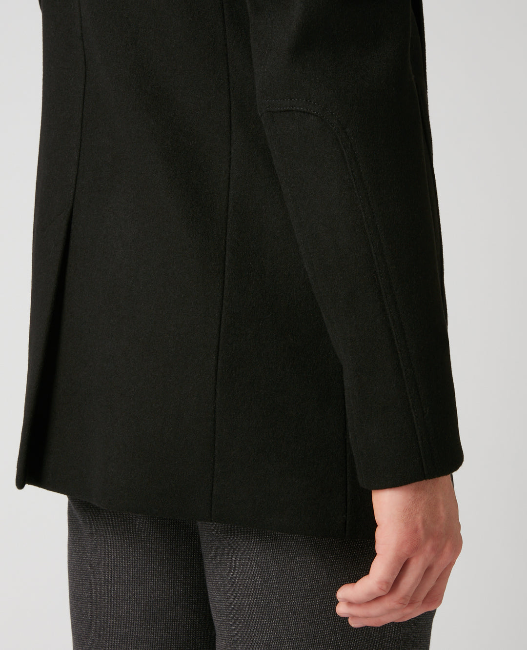 REMUS UOMO LOHMAN OVERCOAT - BLACK