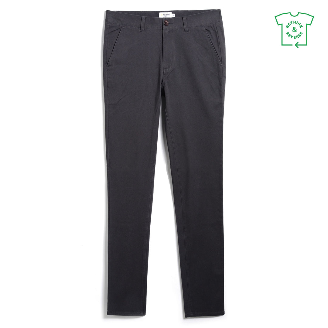 FARAH ENDMORE TWILL CHINO - CHARCOAL