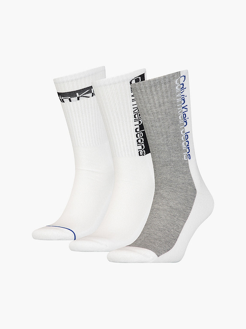 CK 3 PACK SPORT SOCKS - WHITE