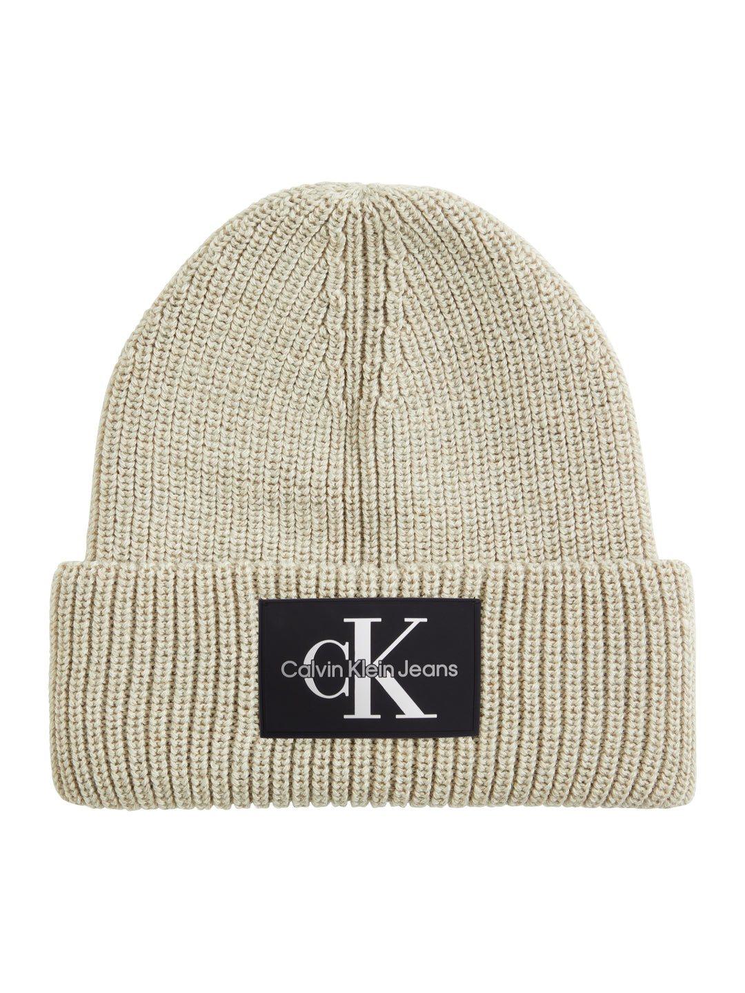 CKJ MONOLOGO PATCH BEANIE - EGGSHELL