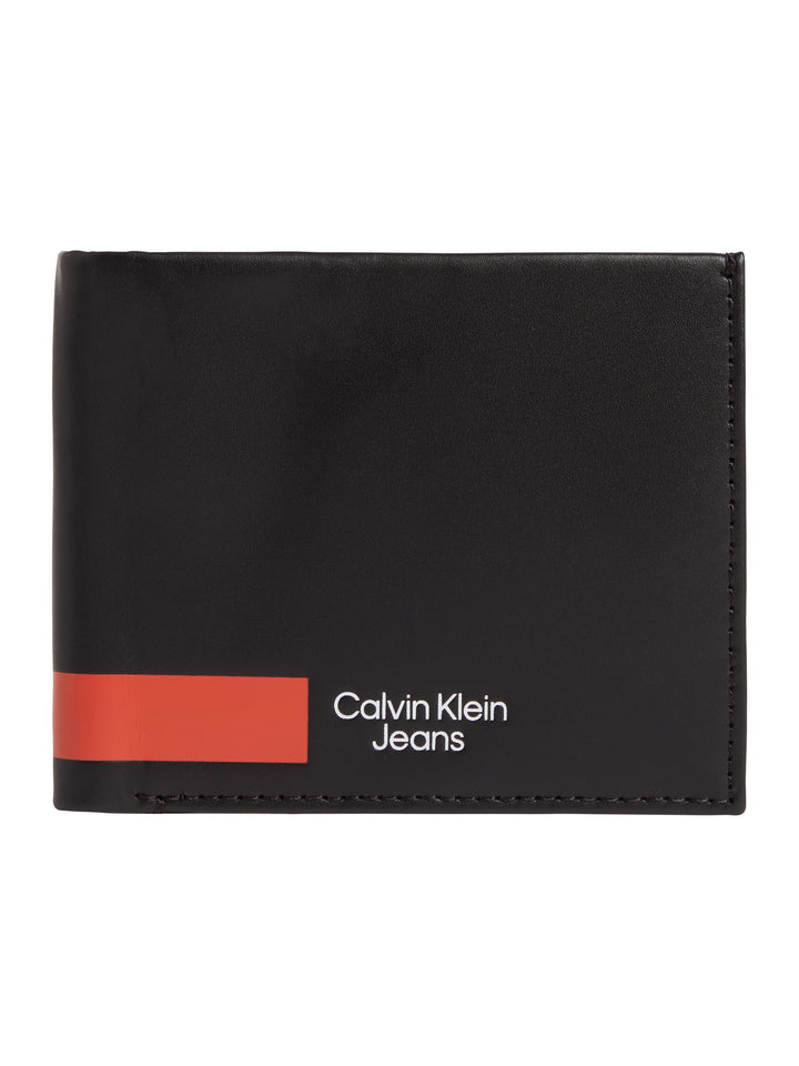 CK TAPED BIFOLD W/COIN - BLACK