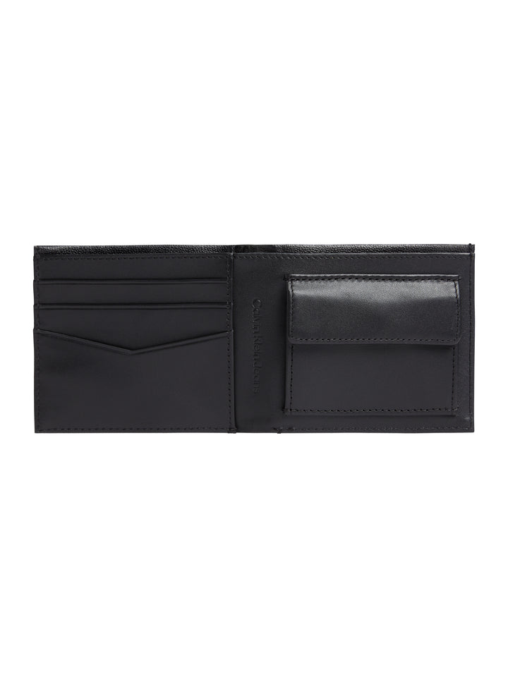 CK MONO SILVER BIFOLD W/COIN - BLACK