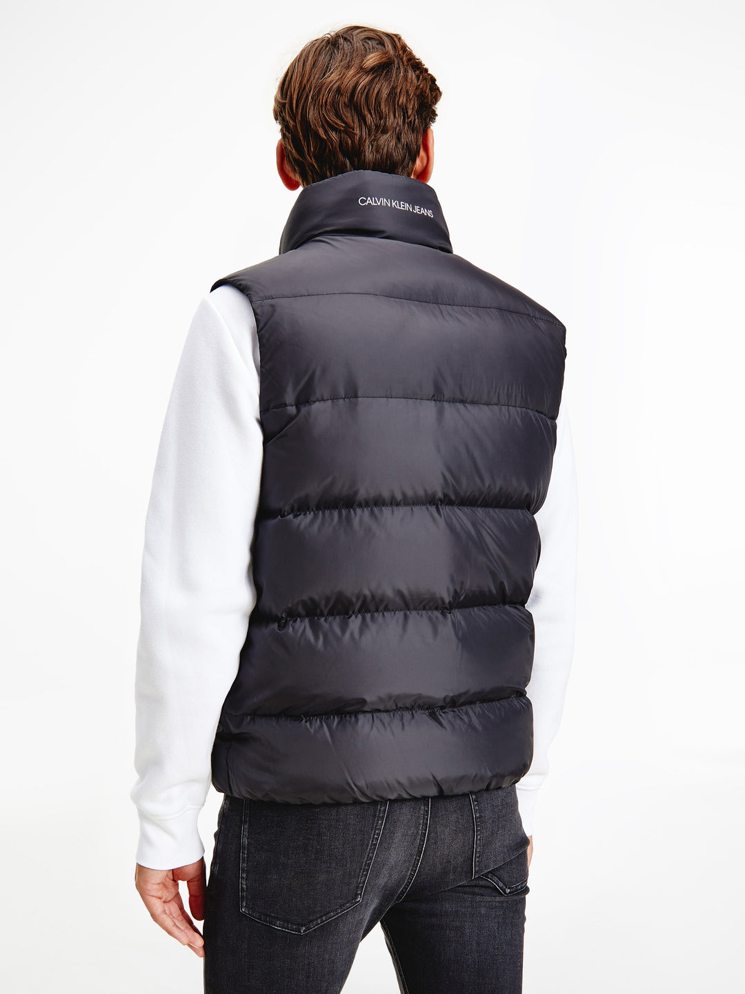 CKJ ESS DOWN VEST - BLACK
