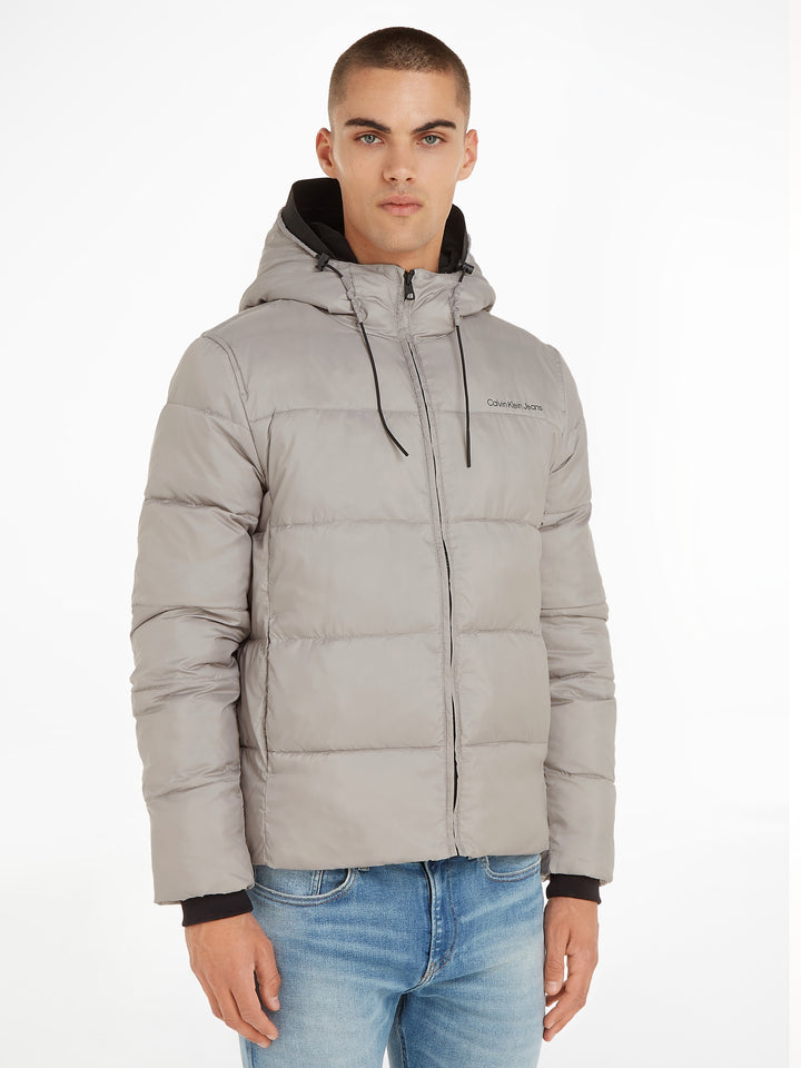 CKJ LOGO TAPE LW PADDED JACKET - GREY