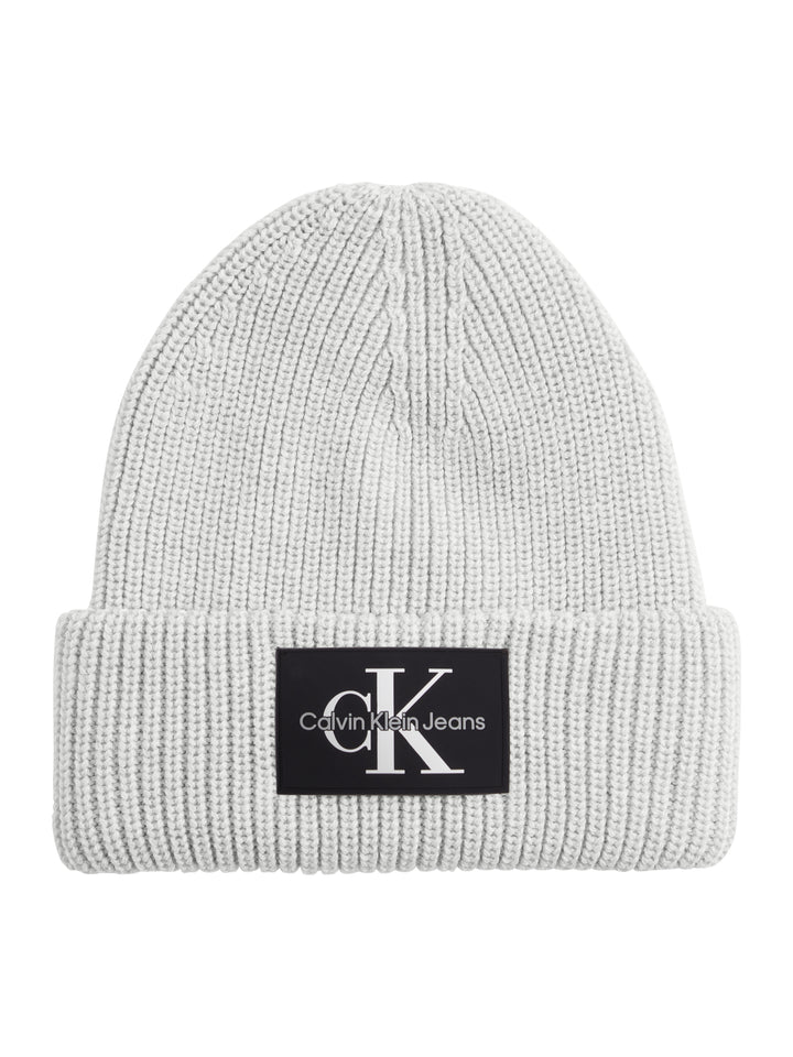 CKJ MONOLOGO PATCH BEANIE - GREY