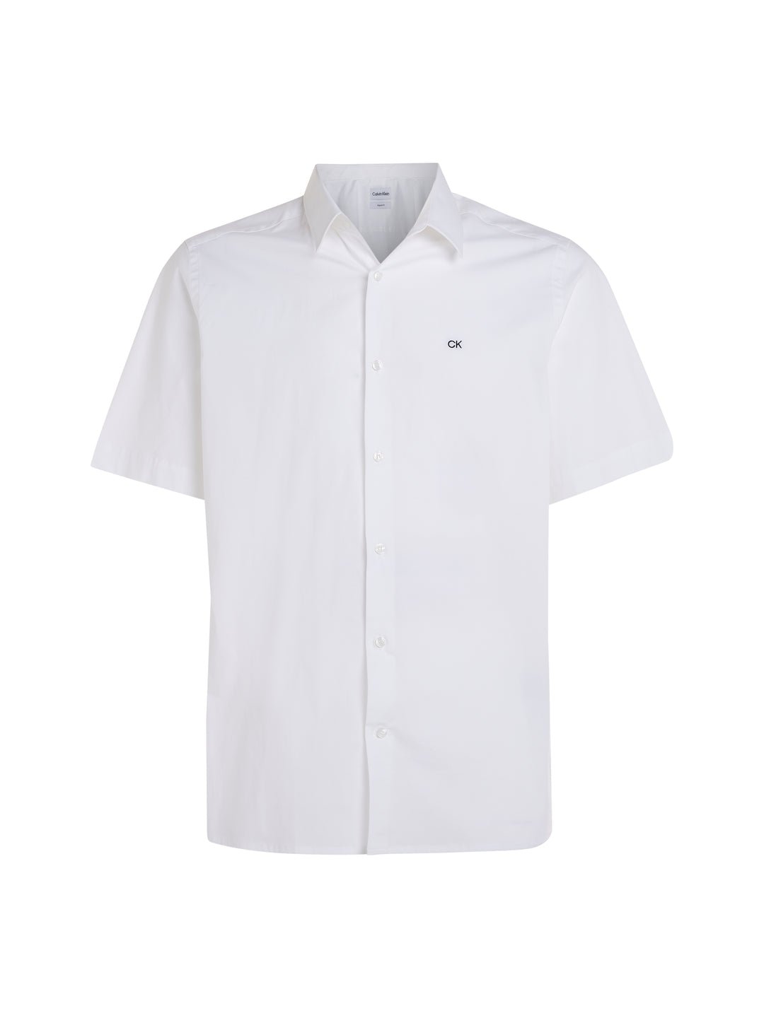 CK STRETCH POPLIN S/S REG SHIRT - WHITE