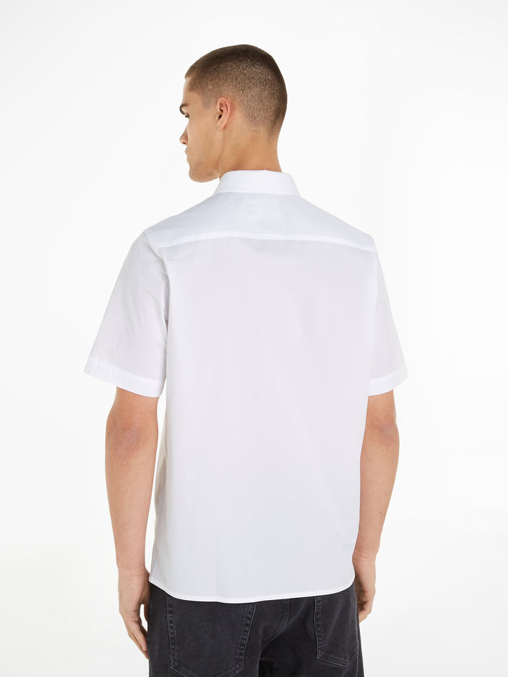CK STRETCH POPLIN S/S REG SHIRT - WHITE