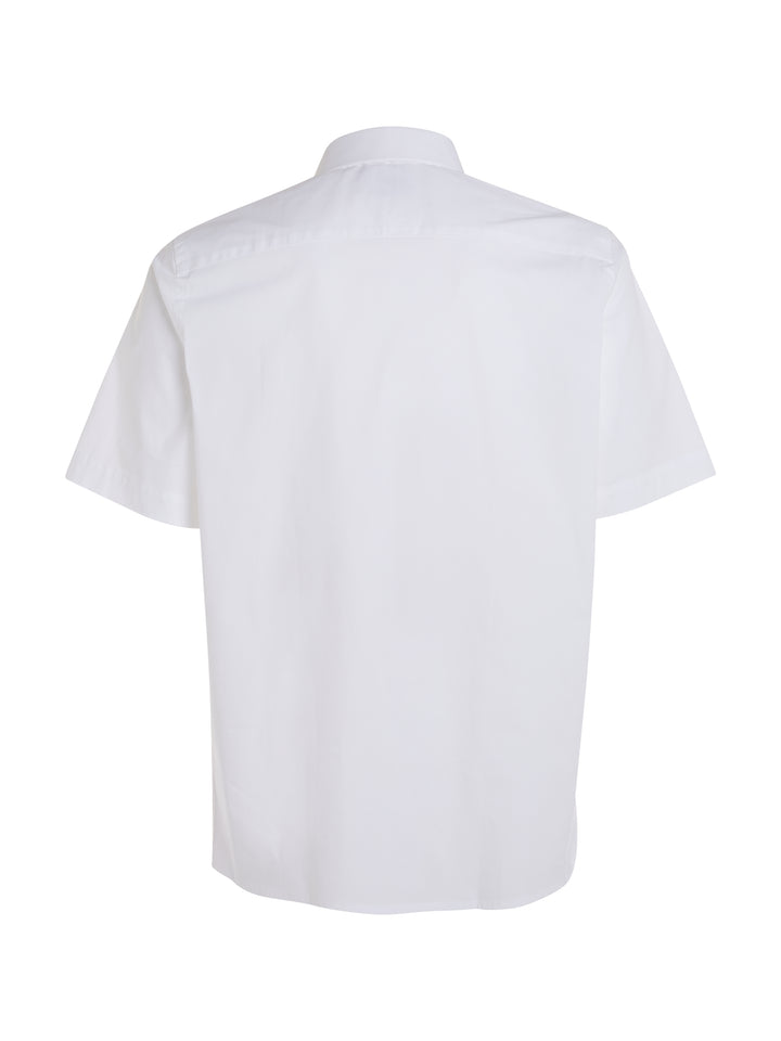 CK STRETCH POPLIN S/S REG SHIRT - WHITE