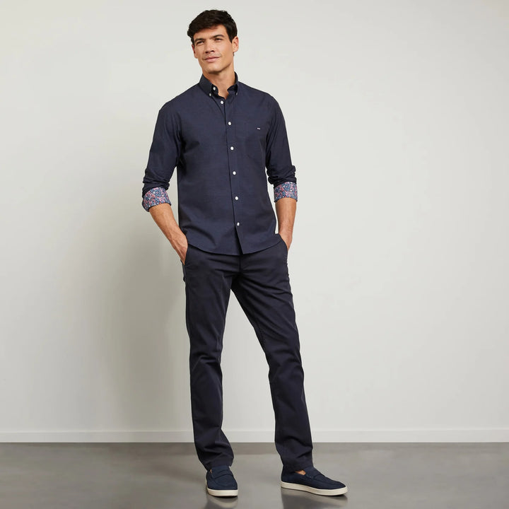EDEN PARK COTTON SHIRT - NAVY