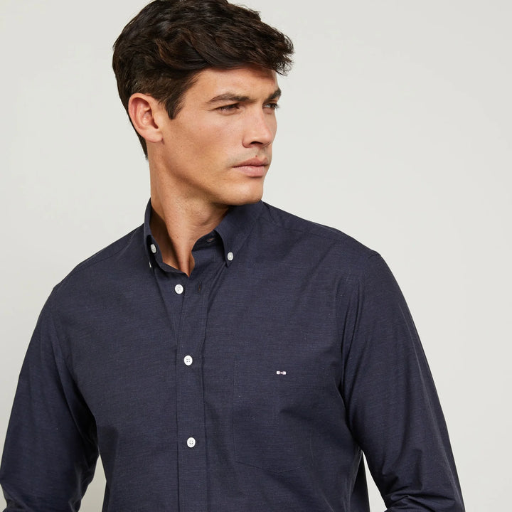 EDEN PARK COTTON SHIRT - NAVY