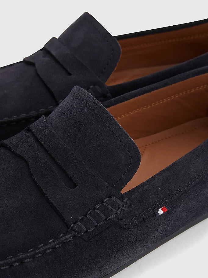 TH CASUAL SUEDE DRIVER - NAVY