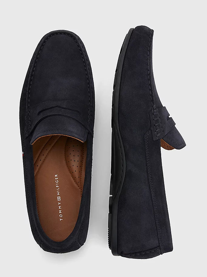 TH CASUAL SUEDE DRIVER - NAVY