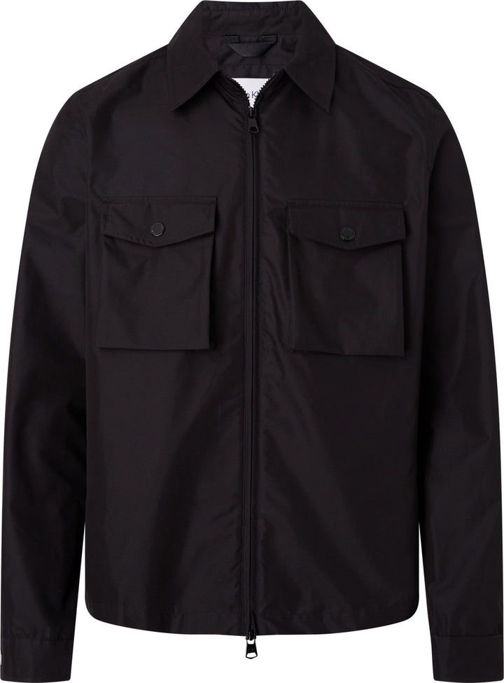 CK RECYCLED LIGHT SHIRT JACKET - BLACK