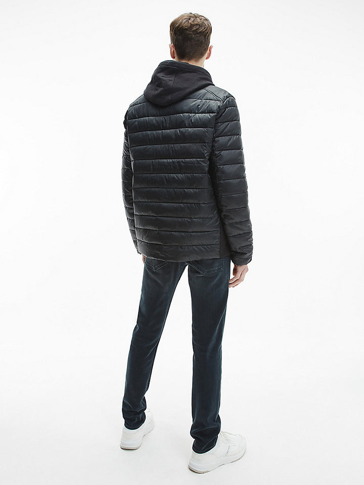CK RECYCLED SIDE LOGO JACKET - BLACK