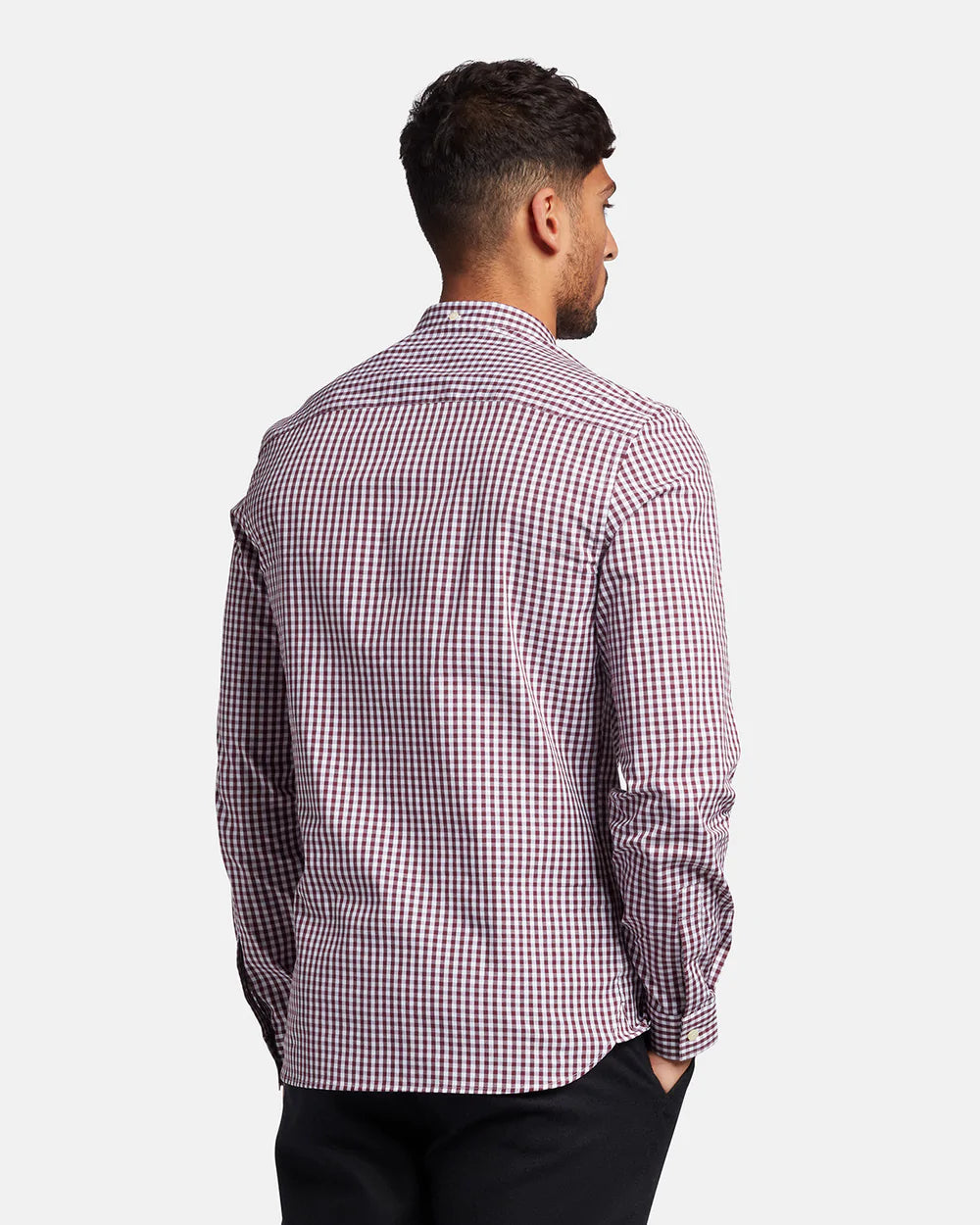 LYLE & SCOTT GINGHAM SHIRT - BURGUNDY