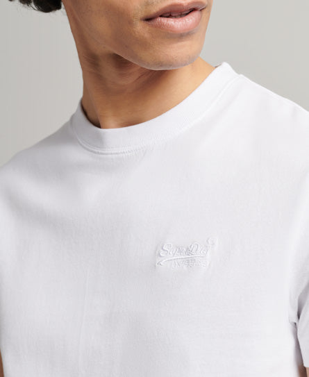 SUPERDRY VIN LOGO EMB TEE - WHITE