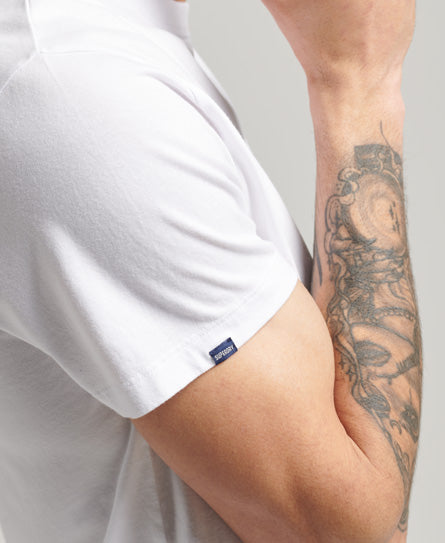 SUPERDRY VIN LOGO EMB TEE - WHITE