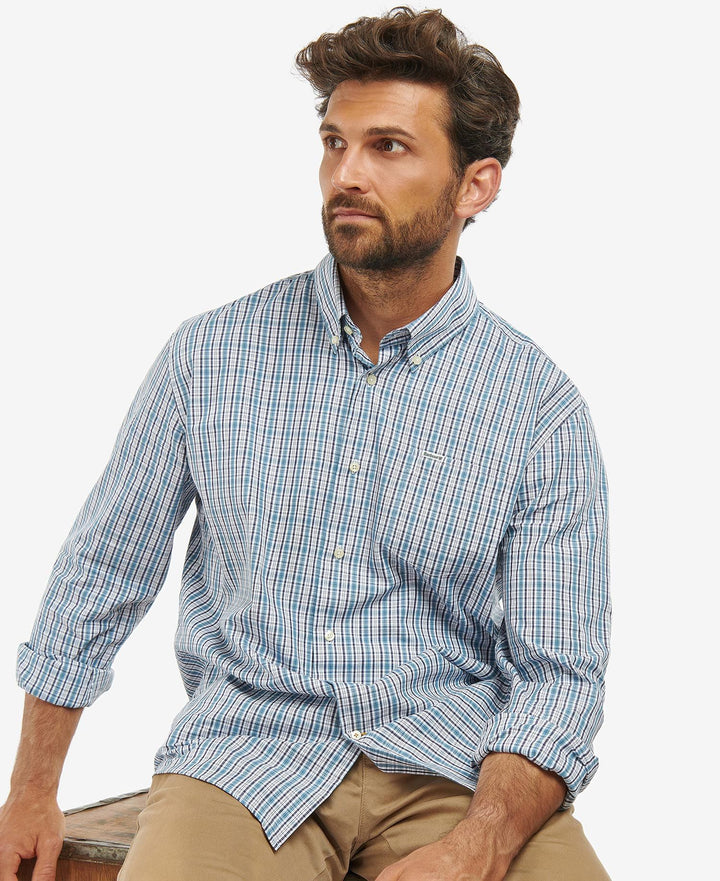BARBOUR OTTERBURN REG SHIRT - MID BLUE