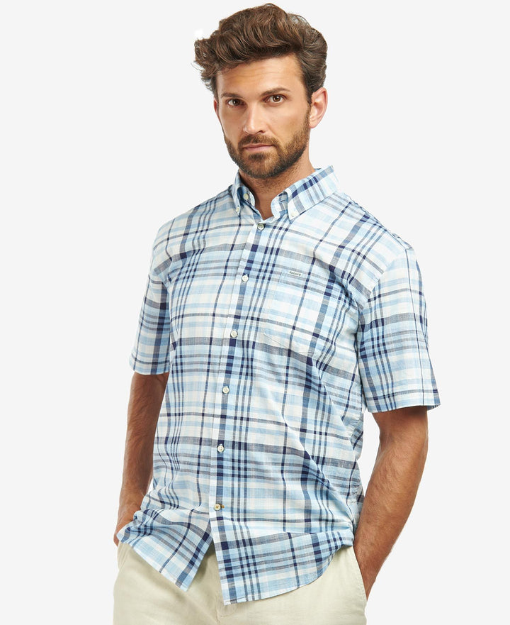 BARBOUR HARTLEY REG SS SHIRT - SKY