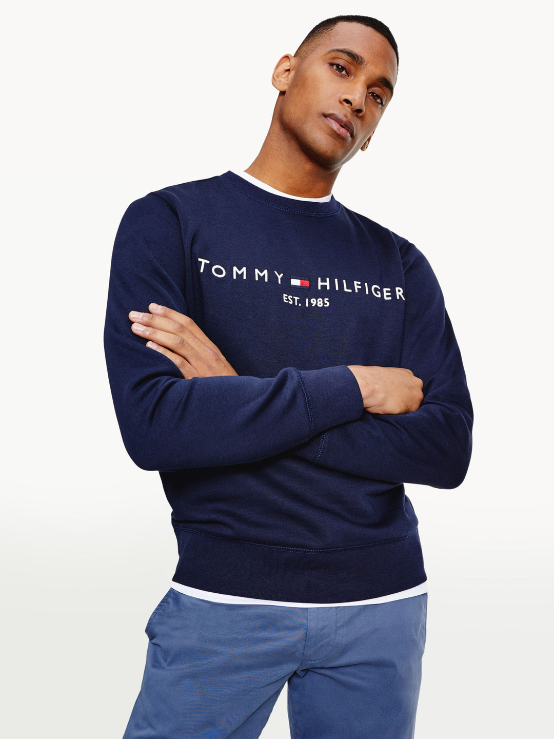 TH LOGO SWEATSHIRT - NAVY