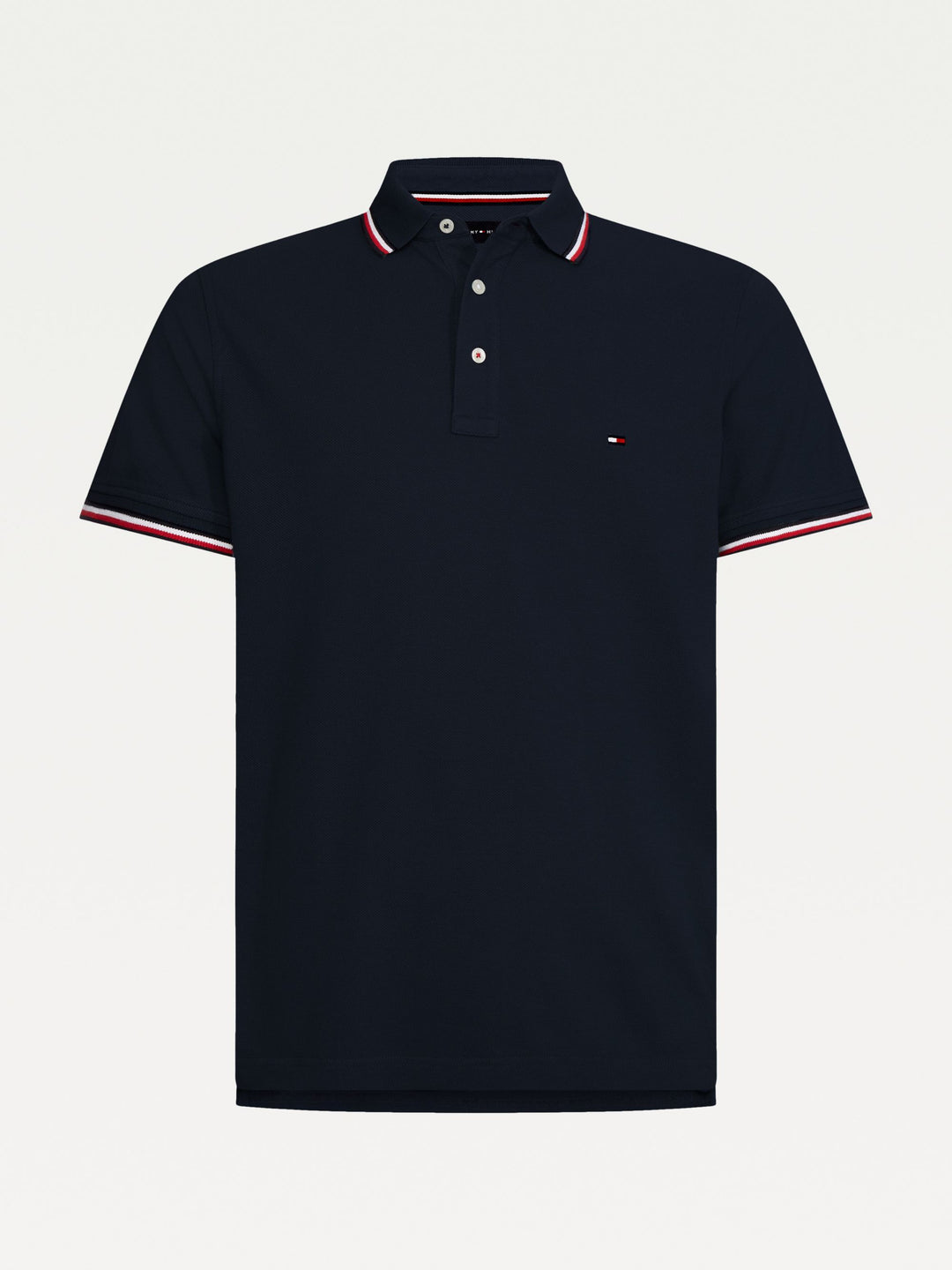 TH CORE TIPPED SLIM POLO - NAVY