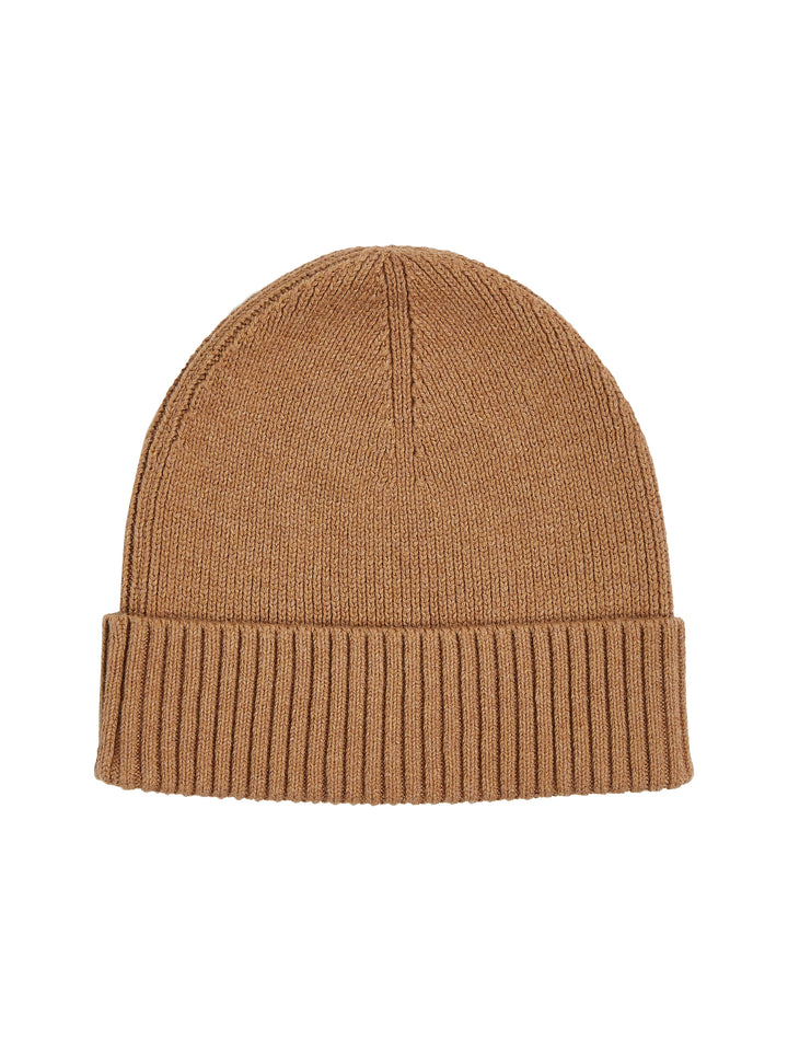 TH ESSENTIAL FLAG BEANIE - KHAKI MELANGE
