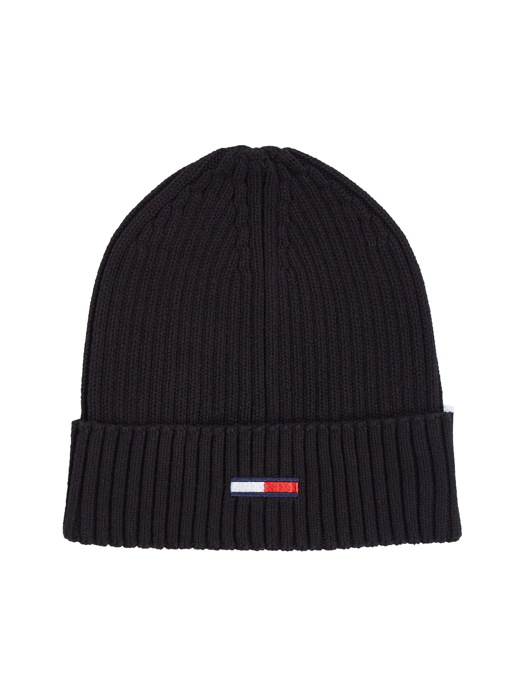 TJM FLAG RIB BEANIE - BLACK