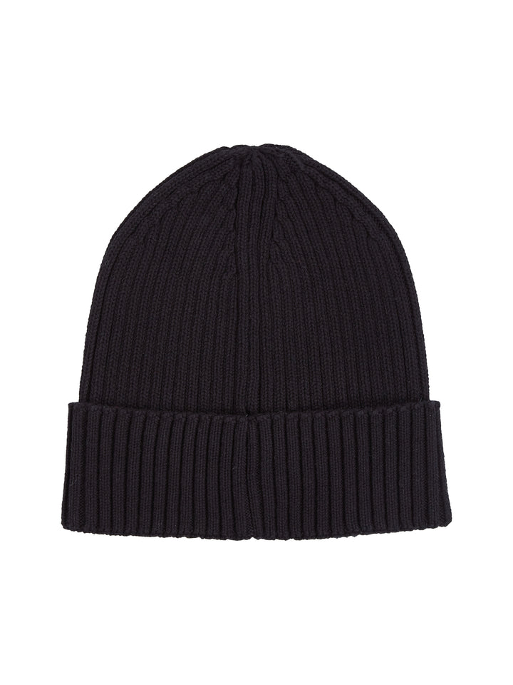 TJM FLAG RIB BEANIE - BLACK