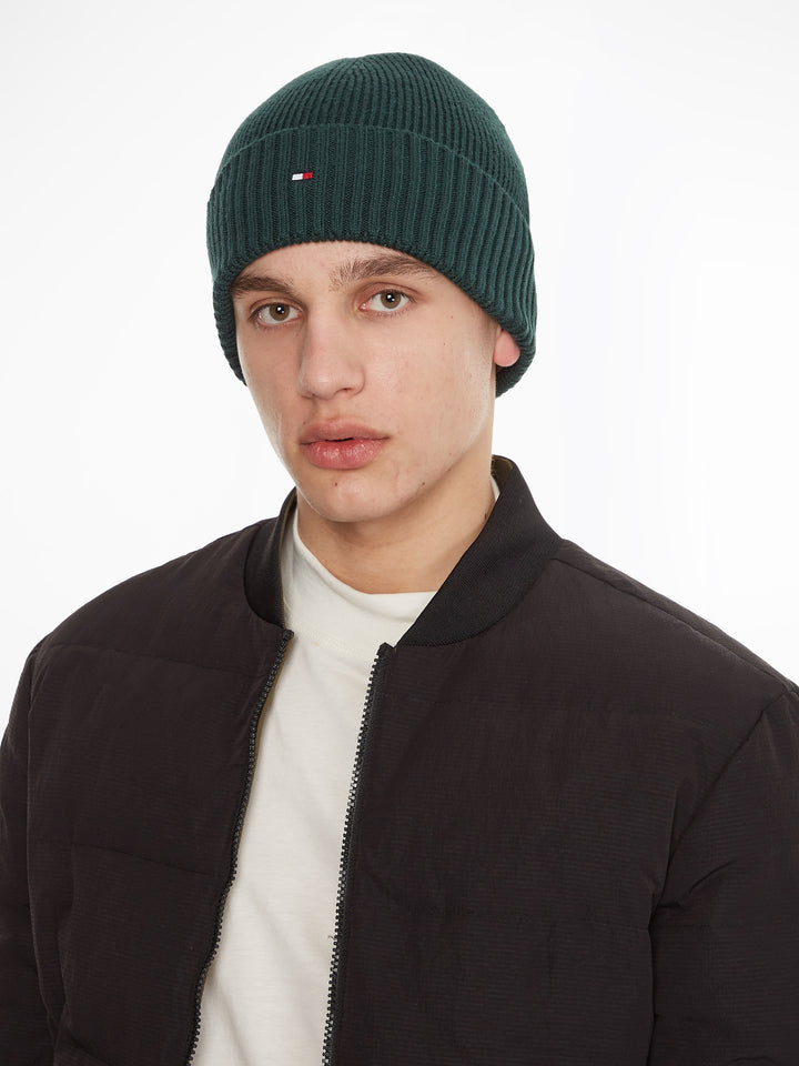 TH ESSENTIAL FLAG BEANIE - HUNTER