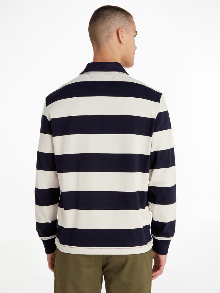 TH NEW PREP STRIPE RUGBY - NAVY/WHITE