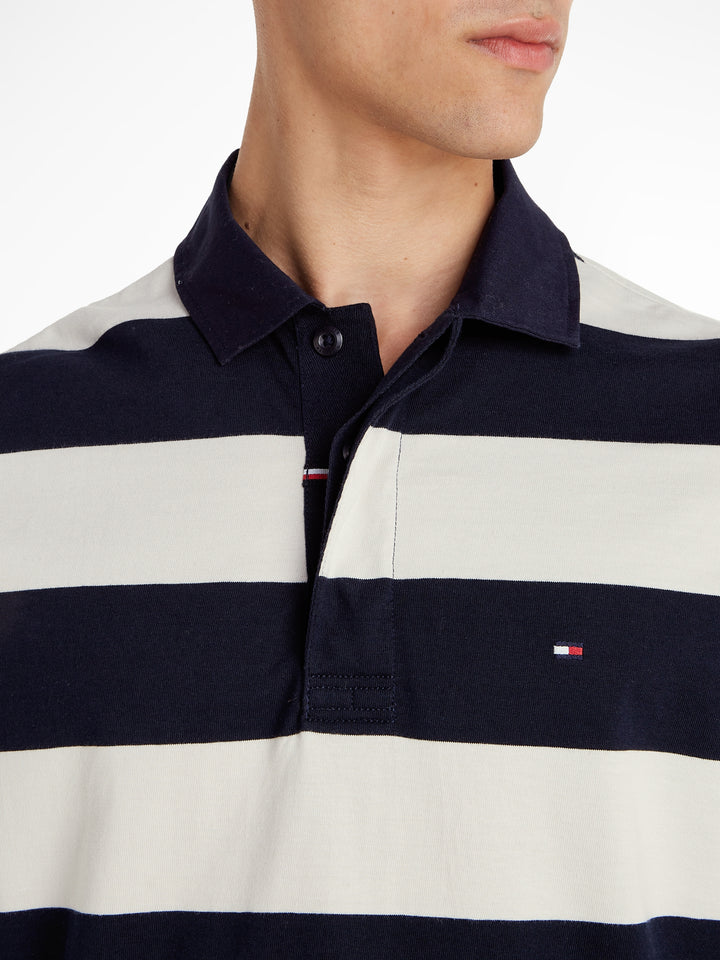 TH NEW PREP STRIPE RUGBY - NAVY/WHITE