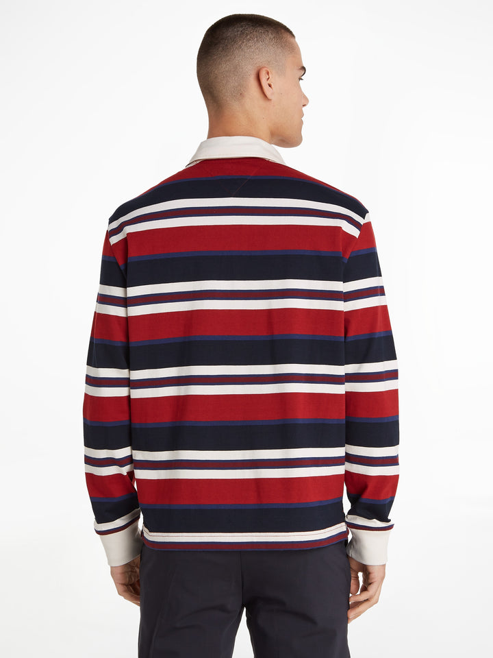 TH NEW PREP STRIPE RUGBY - RED/MULTI