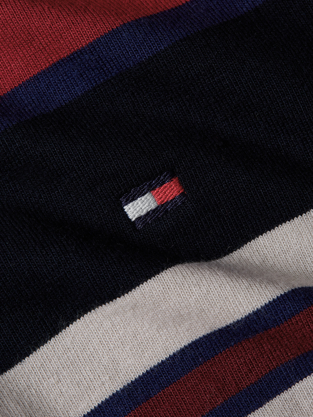 TH NEW PREP STRIPE RUGBY - RED/MULTI