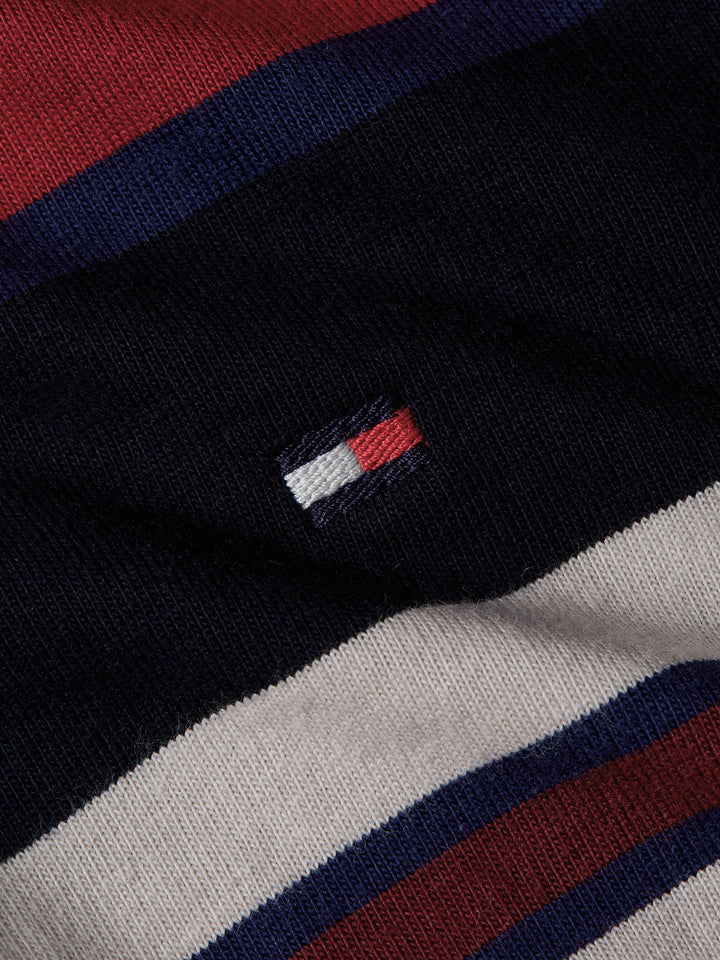 TH NEW PREP STRIPE RUGBY - RED/MULTI