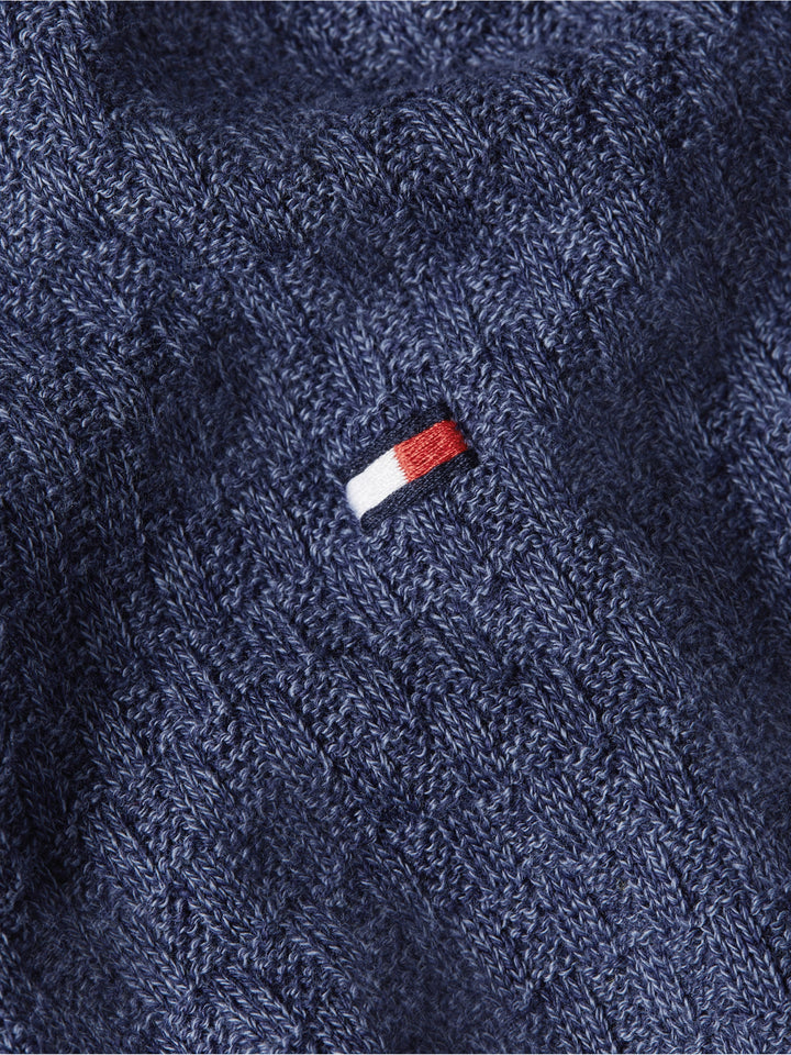 TH CROSS STRUCTURE CREW NECK - INDIGO