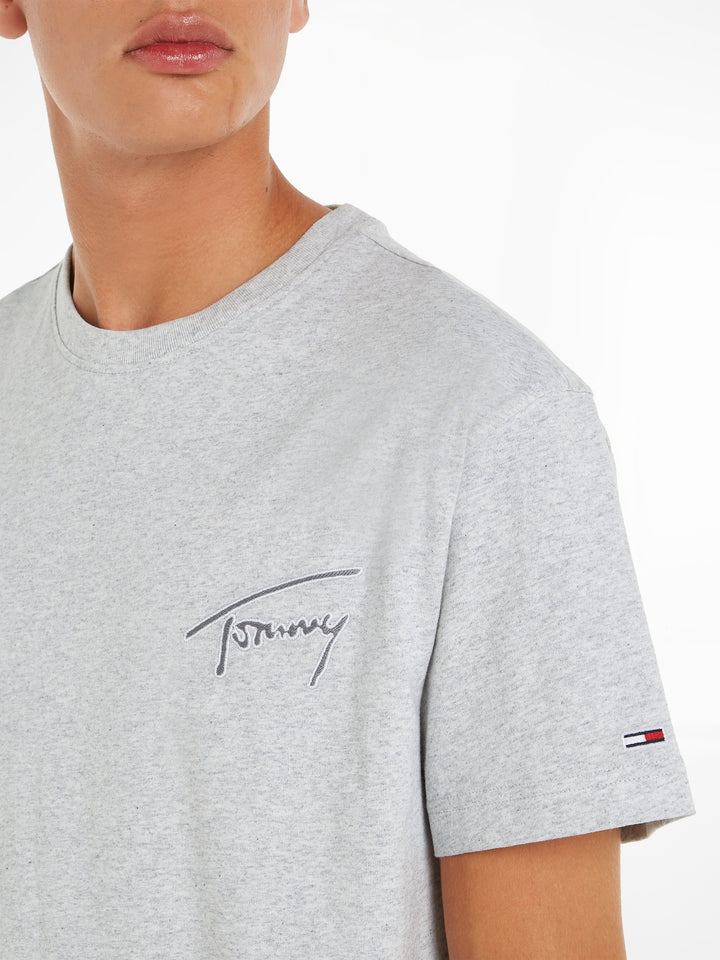 TJ CLSC SIGNATURE TEE - SILVER GREY HTR