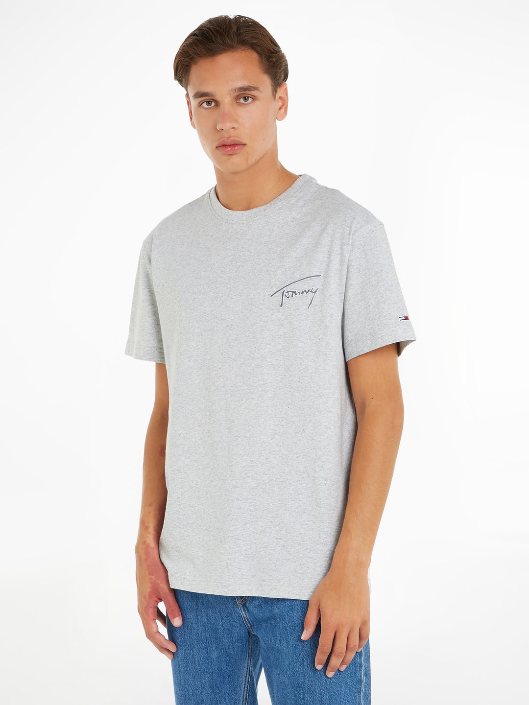 TJ CLSC SIGNATURE TEE - SILVER GREY HTR