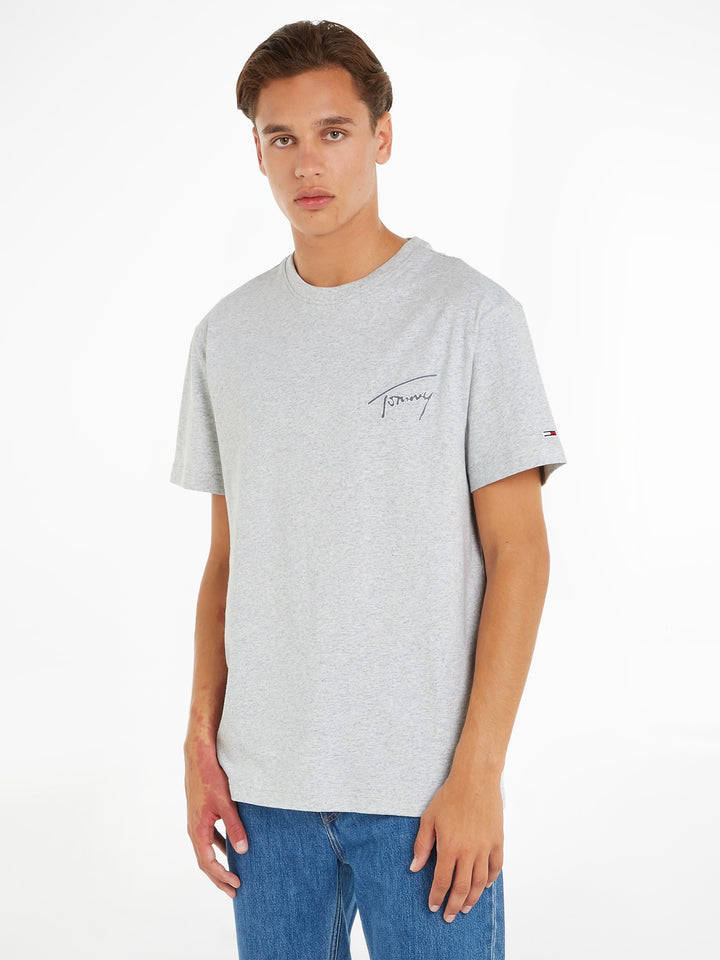 TJ CLSC SIGNATURE TEE - SILVER GREY HTR