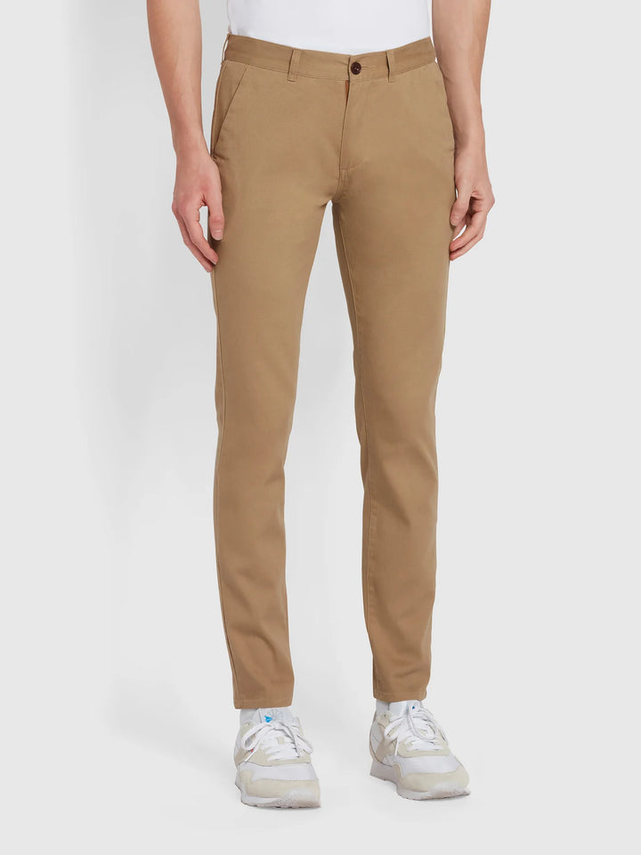 FARAH ENDMORE TWILL CHINO - BEIGE