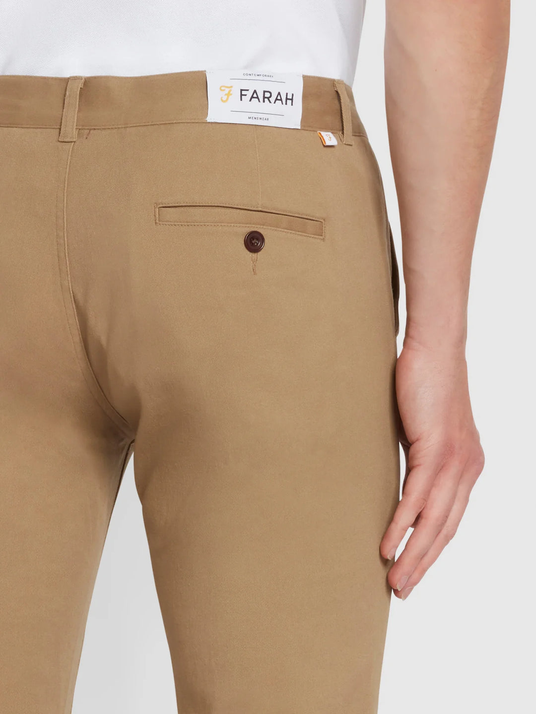 FARAH ENDMORE TWILL CHINO - BEIGE