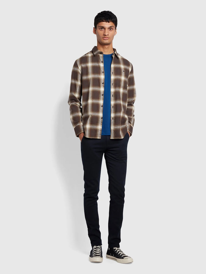FARAH ENDMORE TWILL CHINO - NAVY