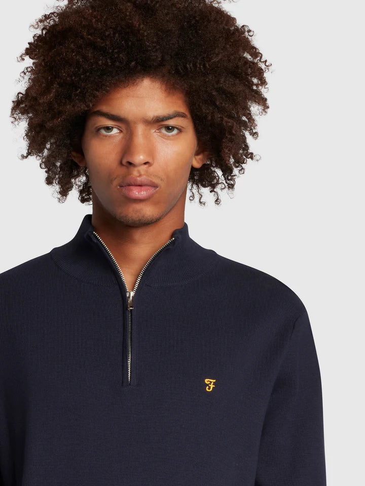 FARAH LOUDER 1/4 ZIP - TRUE NAVY