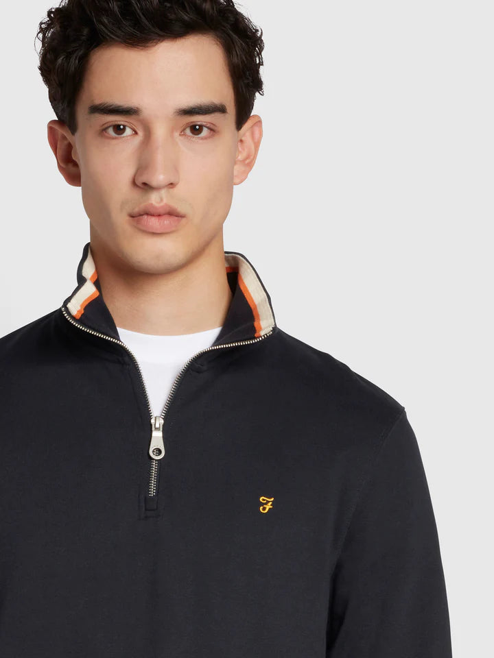 FARAH MURIEL 1/4 ZIP - NAVY